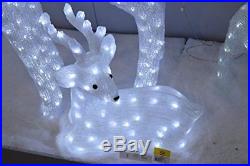 43cm (80 LEDs) Acrylic Christmas Reindeer Decoration Indoor / Outdoor Cool White