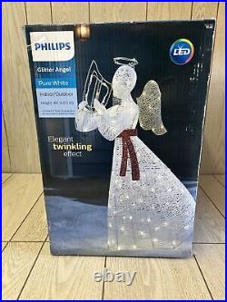 44 Christmas Glitter Angel Twinkling Pure White Lights Holiday Indoor Outdoor