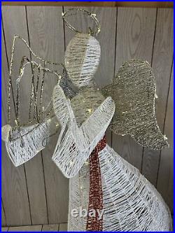 44 Christmas Glitter Angel Twinkling Pure White Lights Holiday Indoor Outdoor