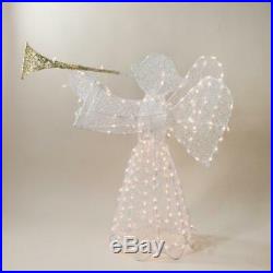 44 LIGHTED 3-D NATIVITY ANGEL with HORN OUTDOOR CHRISTMAS Yard Decoration