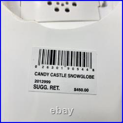 $450christopher Radko Candy Castle Snowglobe Musical Toyland Rotating Train