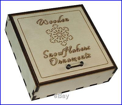 45 pieces Christmas snowflake ornament in Special Wooden Box
