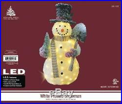 47 Frosted White Snowman LED Lighted Indoor Outdoor Garden Yard Christmas Decor