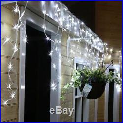 480 Led White Snowing Icicle Indoor Outdoor Christmas Lights Ultra Bright