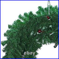 48IN Premier Pine Fir Christmas Wreath Artificial PVC Brush Unlit 4FT Diameter
