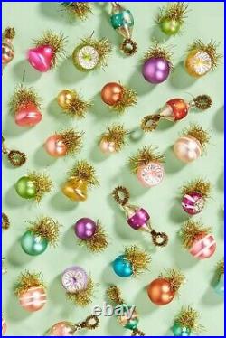 48 Anthropologie Nostalgic Vintage Mini Glass Ornaments Days Yore Glitterville