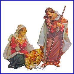 48 Holy Family Lighted Nativity Scene Set Christmas Outdoor Decoration Figures