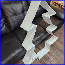 48 Huge White Metal Christmas Tree Cookie Cutter Style Giant Wall Hanger Decor