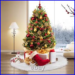 48 Inch Christmas Tree Skirt, Christmas Tree Plush Skirt, Christmas Tree Decorati