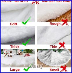 48 Inch Christmas Tree Skirt, Christmas Tree Plush Skirt, Christmas Tree Decorati