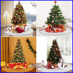 48 Inch Christmas Tree Skirt, Christmas Tree Plush Skirt, Christmas Tree Decorati