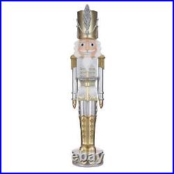 48 Inch Gold and Silver Christmas Nutcracker