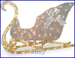 48 Led Lighted Holiday Sleigh Outdoor Indoor Christmas Yard Decoration Display