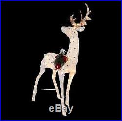 48 Lit Holiday Reindeer 150 Mini Lights Outdoor Christmas Decoration Decor New