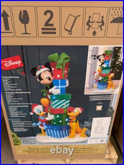 48 Outdoor Disney Christmas Mickey Mouse Presents Display with Music and Lights