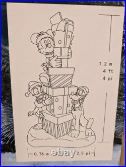 48 Outdoor Disney Christmas Mickey Mouse Presents Display with Music and Lights