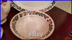48-pc Royal Majestic Dinner Set For 8 By Sango Christmas Eve White, Red, Green