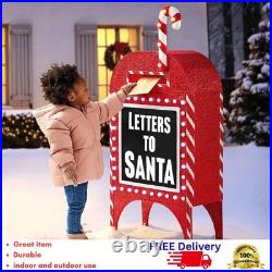 48 Pre-Lit Musical Letters to Santa Mailbox Motion Activated Christmas Decor