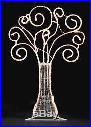 48 Pre-Lit White Swirl Rope Light Yard Art Christmas Tree