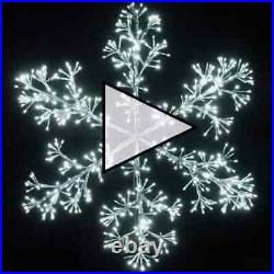48 in. Pure White Holidynamics Christmas LED Sparkler Snowflake 960-Light Count