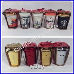 48 pc Starbucks To Go Mugs, Cups, Tea Cups Ornaments Set Bonus 2003-2015