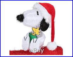 48in. LED MECHANICAL PRE-LIT CHRISTMAS HOLIDAY PEANUTS SNOOPY MAILBOX YARD DECOR