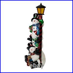 49 in H Stacking Snowman Christmas LED Decor Holiday High Quality Resin Statue