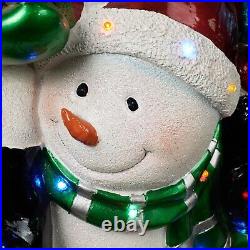 49 in H Stacking Snowman Christmas LED Decor Holiday High Quality Resin Statue