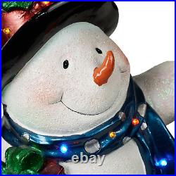 49 in H Stacking Snowman Christmas LED Decor Holiday High Quality Resin Statue