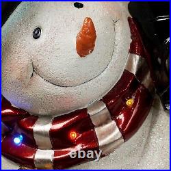 49 in H Stacking Snowman Christmas LED Decor Holiday High Quality Resin Statue