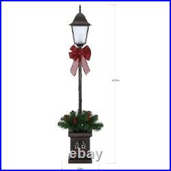 4FT Christmas Pre-Lit Lamp Post Outdoor Lighted Decoration Yard Decor Holiday