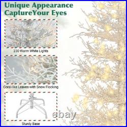 4FT Pre-lit Aspen Fir Artificial Christmas Tree Hinged Xmas Tree 280 Branch Tips