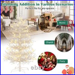 4FT Pre-lit Aspen Fir Artificial Christmas Tree Hinged Xmas Tree 280 Branch Tips