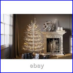 4FT Pre-lit Aspen Fir Artificial Christmas Tree Hinged Xmas Tree 280 Branch Tips