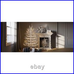 4FT Pre-lit Aspen Fir Artificial Christmas Tree Hinged Xmas Tree 280 Branch Tips