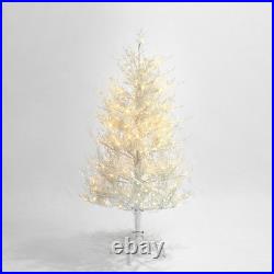 4FT Pre-lit Aspen Fir Artificial Christmas Tree Hinged Xmas Tree 280 Branch Tips