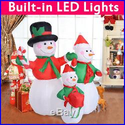 4Ft Airblown Inflatable Christmas Snowman Family Decor Lighted Lawn Yard Outdoor