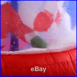 4Ft Airblown Inflatable Santa Christmas Gemmy SnowGlobe Decor Light Lawn Outdoor