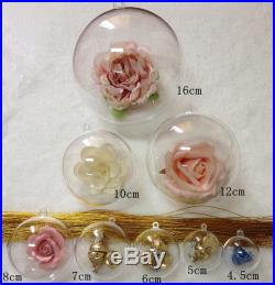 4-16CM 2-50 Ball Christmas Baubles Clear Fillable Xmas Tree Decoration Ornaments