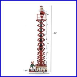 4'1 Multicolor LED Animated Musical Santa's Lift Christmas Tree Side Decor 4'1 Multicolor LED Animated Musical Santa's Lift Christmas Tree Side Decor