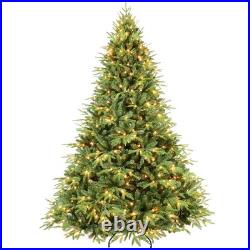 4/5/6/6.5/7.5/9FT Green Artificial Christmas Tree Hinges Xmas Tree with Stand