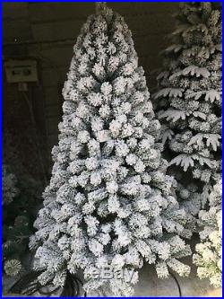 4/5/6/7/8/10FT Green PVC Snow Flocked Artificial Christmas Pine Tree Holiday