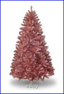 4/5/6/7ft Rose Pink Tinsel Tips Luxurious Christmas Tree Xmas Home Decorations