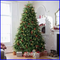 4.5/7.5/9/10 FT Prelit Artificial Christmas Tree Tall Decorated with Pinecones 4.5/7.5/9/10 FT Prelit Artificial Christmas Tree Tall Decorated with Pinecones