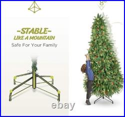 4.5/7.5/9/10 FT Prelit Artificial Christmas Tree Tall Decorated with Pinecones 4.5/7.5/9/10 FT Prelit Artificial Christmas Tree Tall Decorated with Pinecones
