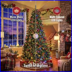 4.5/7.5/9/10 FT Prelit Artificial Christmas Tree Tall Decorated with Pinecones 4.5/7.5/9/10 FT Prelit Artificial Christmas Tree Tall Decorated with Pinecones