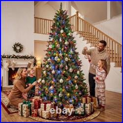4.5/7.5/9/10 FT Prelit Artificial Christmas Tree Tall Decorated with Pinecones 4.5/7.5/9/10 FT Prelit Artificial Christmas Tree Tall Decorated with Pinecones