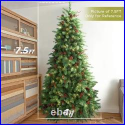 4.5/7.5/9/10 FT Prelit Artificial Christmas Tree Tall Decorated with Pinecones 4.5/7.5/9/10 FT Prelit Artificial Christmas Tree Tall Decorated with Pinecones