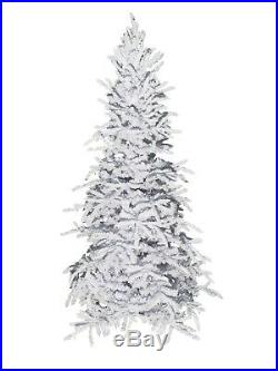 4.5' Flocked White Balsam Prelit Artificial Christmas Tree