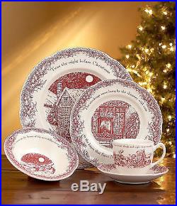 (4) 5 Pc. Place Settings Johnson Brothers TWAS THE NIGHT Before Xmas Dishes 16